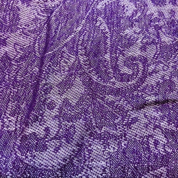 Pashmina Scarf Purple Silver - Picture 3 of 5